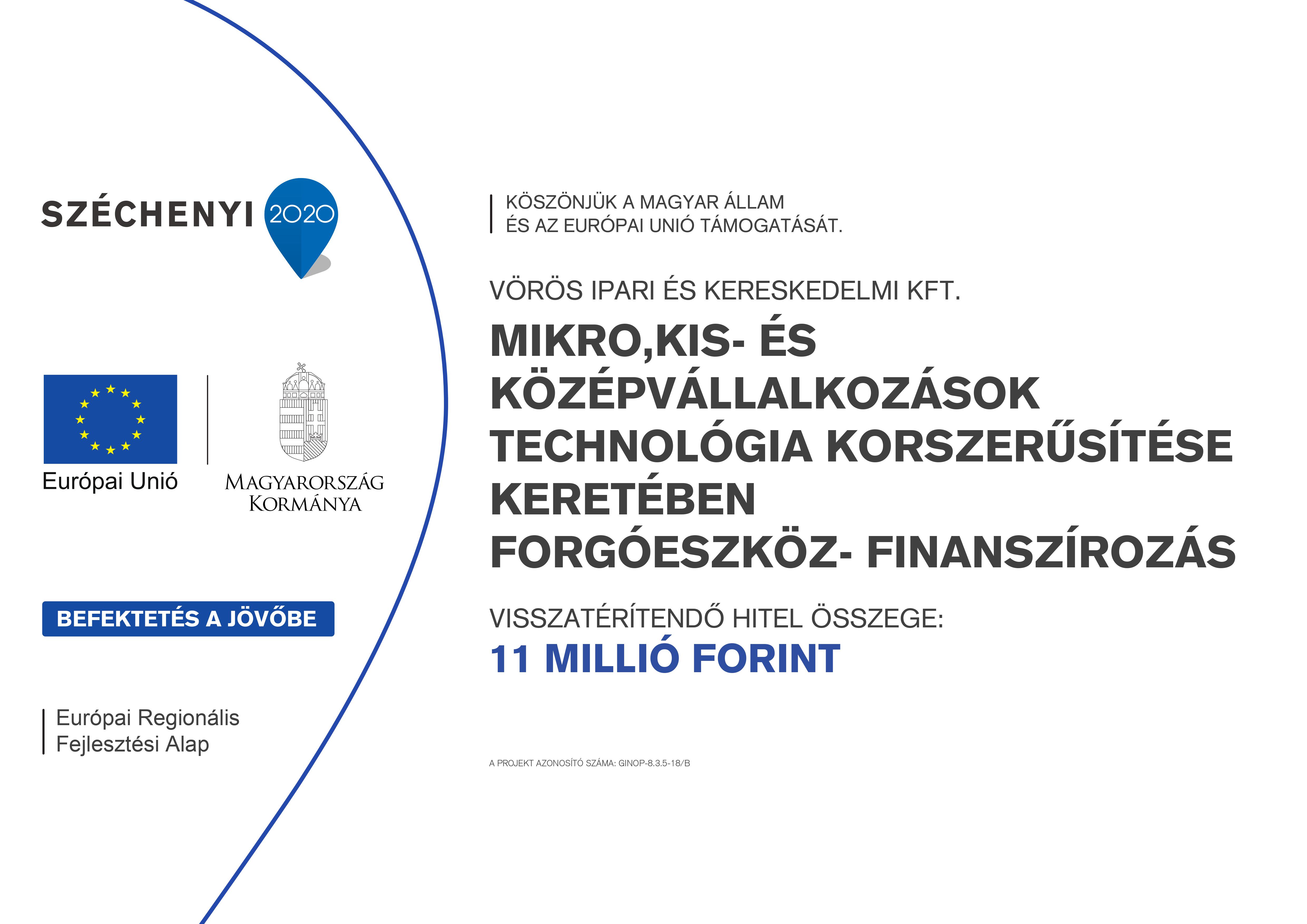 MIKRO,KIS- ÉS KÖZÉPVÁLLALKOZÁSOKTECHNOLÓGIA KORSZERŰSÍTÉSE KERETÉBEN FORGÓESZKÖZ- FINANSZÍROZÁS<